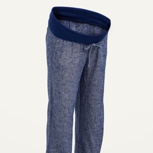 OLD NAVY Maternity Rollover-Waist Linen Pants